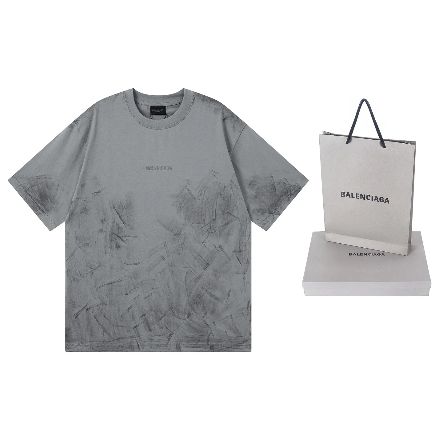 💰P 105 【 . Quality】BALENCI*GA/ #2025New Arrival LOGO T ， 。 ， 、 260 ， . ， 。 。Classic LOGO 。 。 。。 , OS . Same Style ：BL 253718 ：Dark Gray ，Gray Size：XS S M L